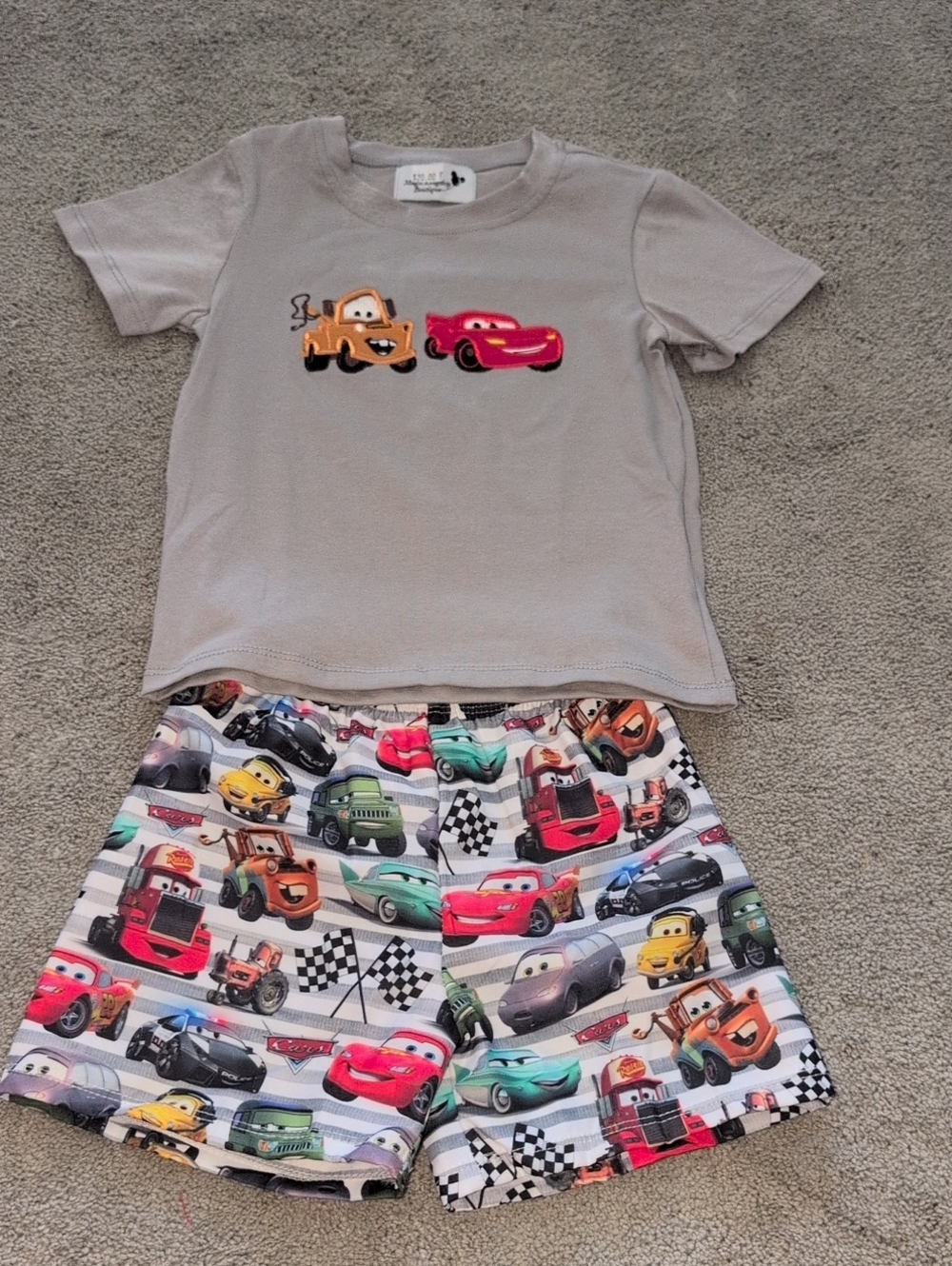 NEW 'Cars' Tee and Multicolor Shorts Set. Size 3T